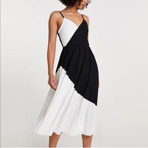 River Island Color Block Black & White Dress
